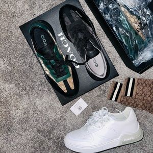 Coach Sneakers in three different colors.